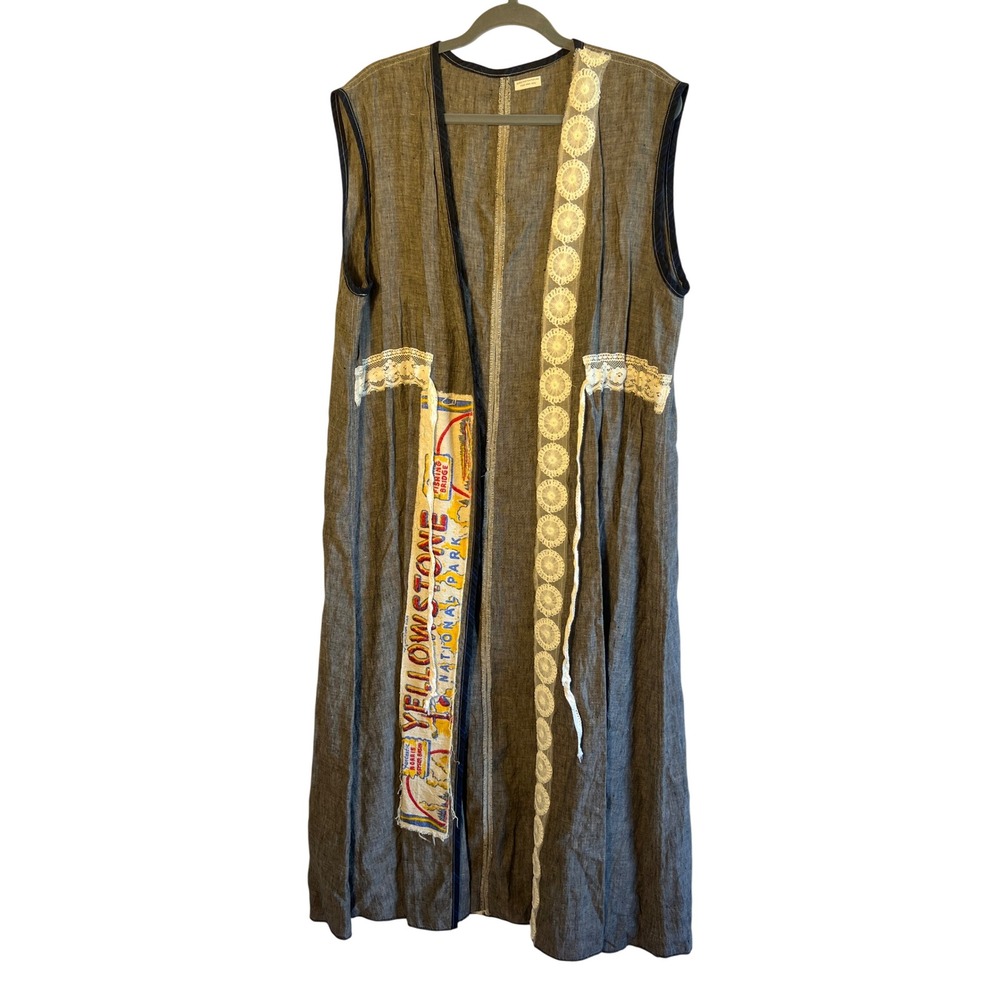Gypsy and the Fish Yellowstone Boho‎ Western Handmade Lace Festival Duster Vest